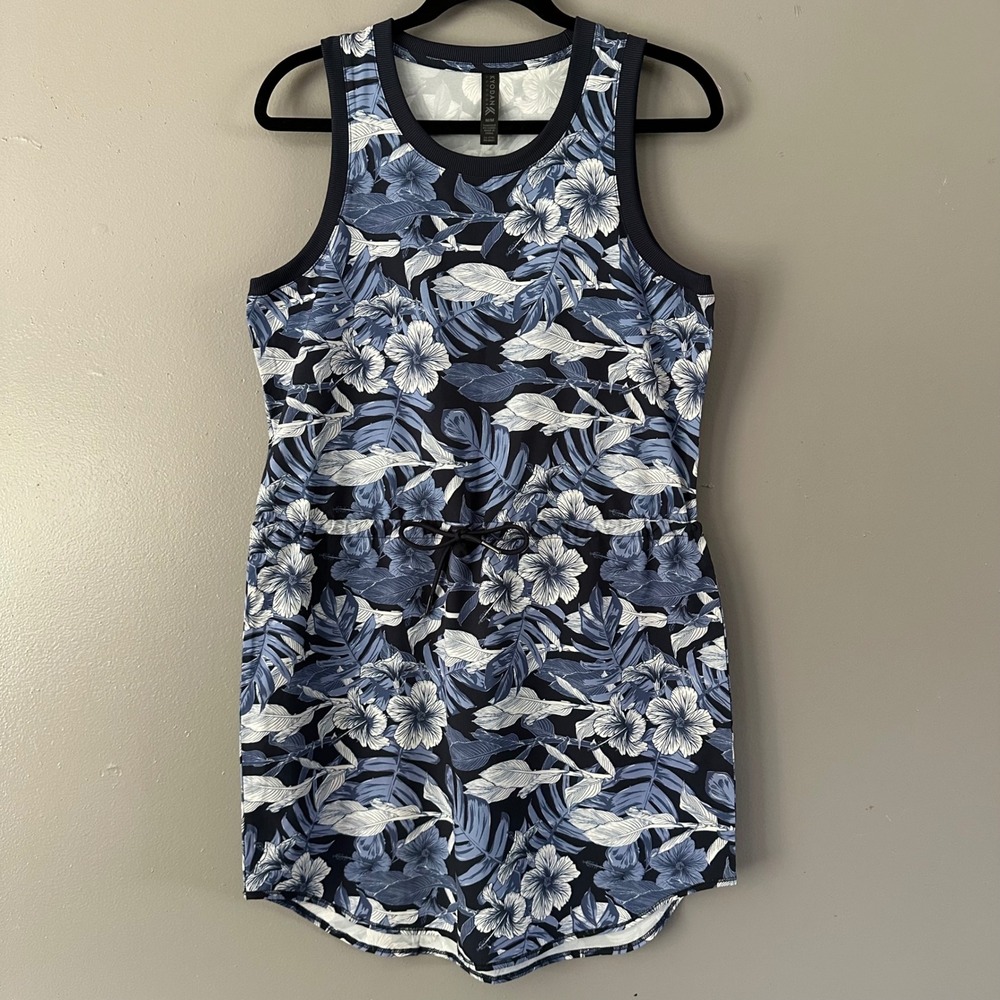 Kyodan Outdoor Blue Hawaiin Floral Dri-Fit‎ Athletic Dress MEDIUM